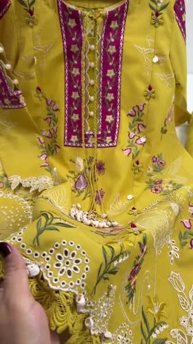 Rs 12500 Aneelas Stitched Luxury Lawn Emb 2pc Emb Sharara [LUX-26-43-A] [Dispatch Time 2.5 Months]