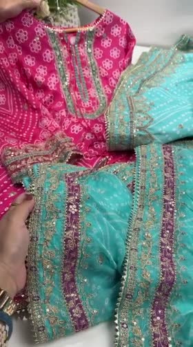 Rs 18500 Aneelas Stitched Semi Formal Raw Silk 3pc Chiffon Duppata With Sharara [FC-34-A] [Dispatch Time 2 Months]