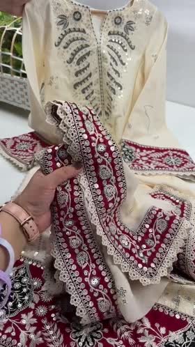 Rs 16500 Aneelas Stitched Lawn Emb 3pc With Chiffon Duppata [SL-13] [Dispatch Time 2 Months]