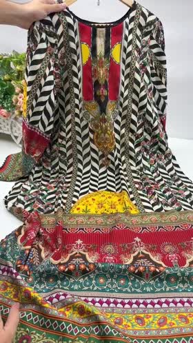 Rs 5500 Aneelas Stitched Print Kaftan 2pc [SPR-26-31] [Dispatch Time 2.5 Months]