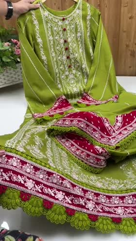 Rs 18500 Aneelas Stitched Twill Emb Shirt Emb Shawl 3pc [WLUX-06] [Dispatch Time 2 Months]