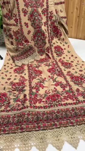 Rs 13500 Aneelas Stitched Karandi Emb 3pc [KR-01] [Dispatch Time 2 Months]
