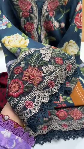 Rs 10500 Aneelas Stitched Linen Printed Emb 3pc [WPR-30] [Dispatch Time 2 Months]