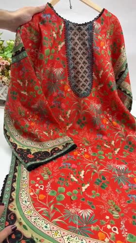 Rs 5500 Aneelas Stitched Print Lawn Kurta Trouser 2pc [SPR-26-29-A] [Dispatch Time 2.5 Months]