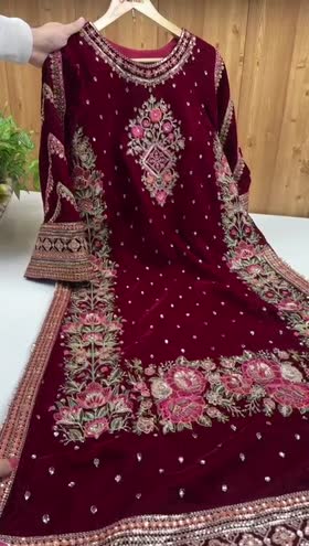 Rs 23500 Aneelas Stitched Velvet 3pc [VT-12] [Dispatch Time 2 Months]