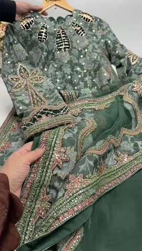 Rs 19500 Aneelas Stitched Silk Print Emb 3pc [FC-14] [Dispatch Time 2 Months]