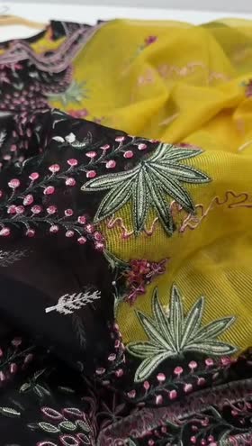 Rs 18500 Aneelas Stitched Luxury Lawn Emb Khadi Net Duppata 3pc [LUX-26-15] [Dispatch Time 2 Months]