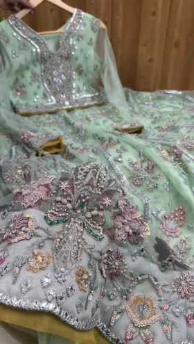 Rs 45000 Aneelas Stitched Bridal Net Choli Lehenga 3pc [BR-10] [Dispatch Time 3 Months]