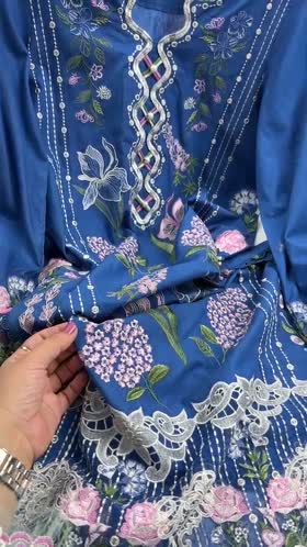 Rs 13000 Aneelas Stitched Luxury Lawn Emb Shirt Trouser 2pc [LUX-26-86] [Dispatch Time 2 Months]