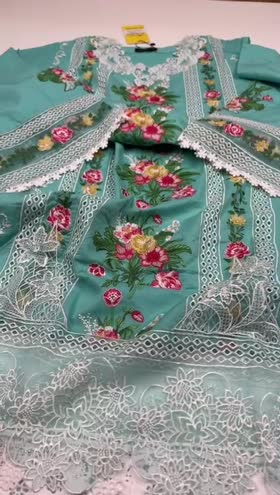 Rs 15000 Aneelas lawn Emb chiffon Duppata 3 pc stitched [Dispatch Time 15 Days]