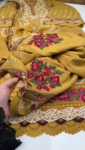 Rs 19500 Aneelas Stitched Luxury Winter Karandi Emb 3pc [WLUX-02] [Dispatch Time 2 Months]
