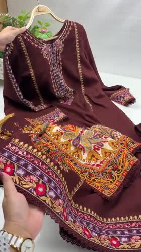 Aneelas Twill Emb 3pc Print Shawl [TWX-26-01] [Dispatch Time 2 Months]