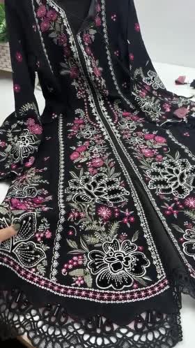 Rs 18000 Aneelas Stitched Karandi Emb 3pc Palachi Shawl [KR-26-14] [Dispatch Time 2.5 Months]