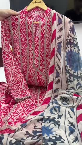 Rs 9500 Aneelas Stitched Lawn Print Frock 3pc New Launch Chiffon Duppata [PR-15-B] [Dispatch Time 2 Months] ~ [Chest 21] [Length 47] MEDIUM