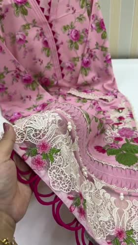 Rs 6500 Aneelas Karandi Emb with 5 yards lace unstitched 3 p [Dispatch date 27th January]