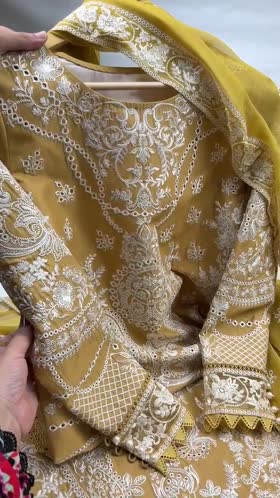 Rs 15500 Aneelas Stitched Luxury Lawn Emb 3pc with Chiffon Duppata [LUX-26-96][Dispatch Time 15 Days]