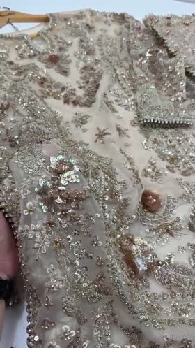 Rs 55000 Aneelas UNstitched Bridal Heavy Ada Work Embroidered Organza 3pc [Contact Via App Chat For Stitching] [BR-31-A] [Dispatch Time 2 Months]