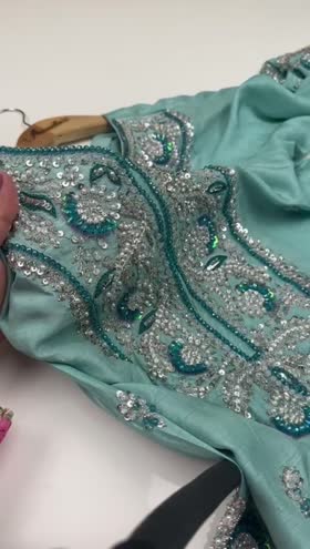 Rs 28000 Aneelas Stitched Ada Work Silk 3pc [FC-08] [Dispatch Time 2 Months]