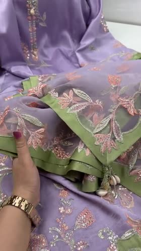 Rs 25500 Aneelas Stitched Shamoz Silk Emb Festive 3pc Organza Duppata [FC-43] [Dispatch Time 2 Months]