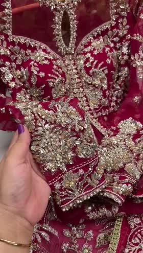 Rs 36500 Aneelas Stitched Wedding/ Bridal Ada Work 3pc [BR-06] [Dispatch Time 2 Months]