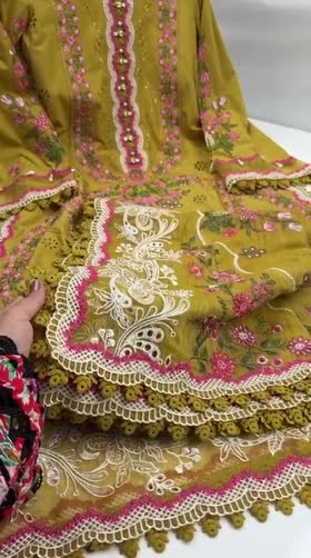 Rs 19500 Aneelas Stitched Luxury Lawn Emb 3pc [LUX-26-71] [Dispatch Time 2 Months]