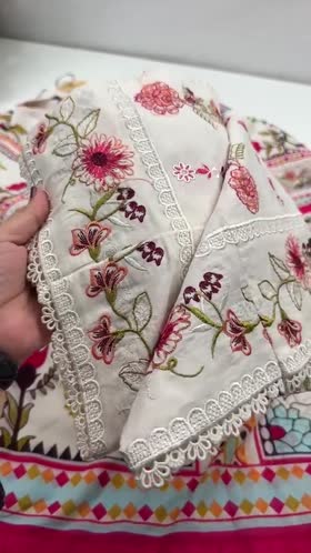 Rs 10500 Aneelas Stitched Loose Fit Print Emb Lawn 3pc Lawn Duppata [SPR-26-77-A] [Dispatch Time 2 Months]