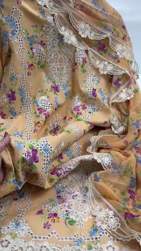 Rs 14000 Aneelas Stitched Lawn Print Emb 3pc Chiffon Duppata [SPR-26-41-A] [Dispatch Time 2 Months]