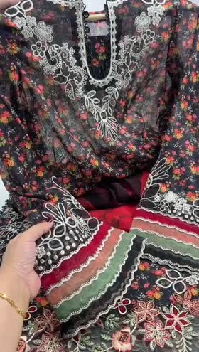 Rs 13000 Aneelas Stitched Lawn Emb Print Chiffon Duppata 3pc [SPR-26-22] [Dispatch Time 2 Month]