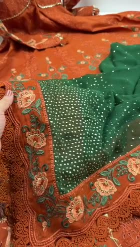 Rs 23500 Aneelas Stitched Lawn Heavy Emb Frock Chiffon Emb Duppata 3pc [LUX-26-28] [EAD] [Dispatch Time 2 Months]