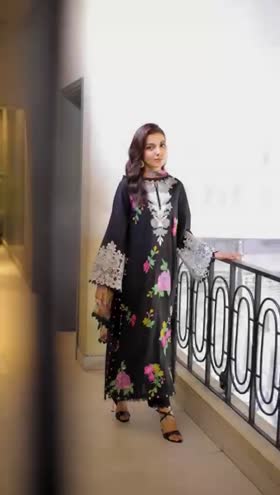 Rs 14000 Aneelas Stitched Emb Lawn Chiffon Duppata 3pc [LUX-05] [Dispatch Date 15th June] ~ [Chest 19] [Length 41] SMALL