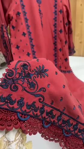 Rs 14500 Aneelas Stitched Twill Emb Shirt Emb Trouser Emb Shawl 3pc [WLUX-04] [Dispatch Time 2 Months]