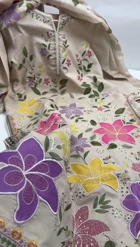 Rs 15450 Aneelas Stitched Emb Lawn Silk Duppata 3pc [LUX-26-01] [Dispatch Time 2.5 Months]