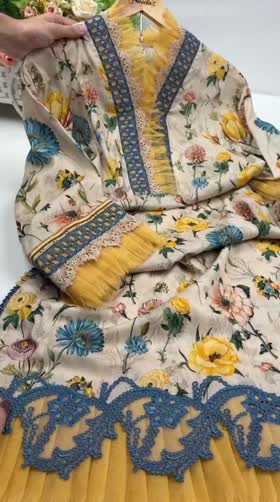 Rs 13000 Aneelas Stitched Lawn Print Emb 3pc Chiffon Duppata [SPR-26-42-A] [Dispatch Time 2.5 Months]
