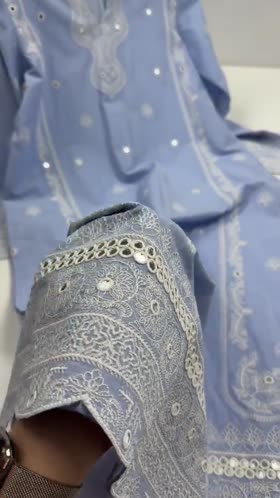 Rs 7500 Aneelas Stitched Lawn Emb Shirt Trouser 2pc [SL-10] [Dispatch Time 2 Months]