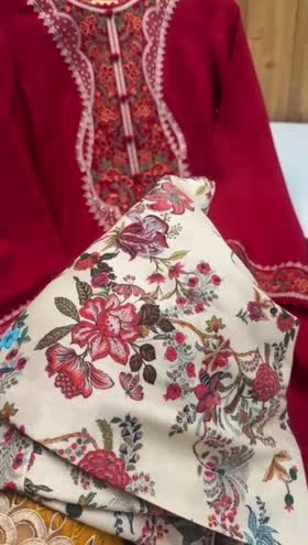 Rs 7500 Aneelas Karandi Stitched Emb Shirt Printed Shalwar [KR-02] [Dispatch Time 2 Months]