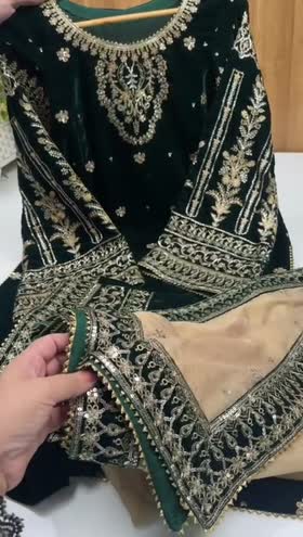 Rs 21500 Aneelas Stitched Velvet Emb 3pc Missouri Duppata [VT-09] [Dispatch Time 2 Months]