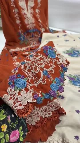 Rs 24000 Aneelas Stitched Emb Winter Premium Pashmina Shawl With Twill Shirt Trouser 3pc [WLUX-26-02] [Dispatch Time 2.5 Months]