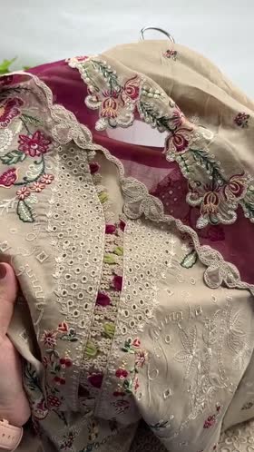Rs 18500 Aneelas Stitched Lawn Emb 3pc Silk Duppata [LUX-26-51] [Dispatch Time 2.5 Months]