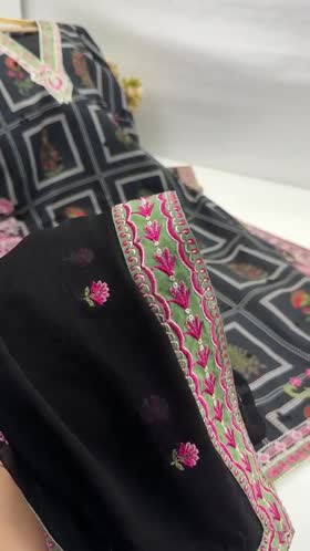 Rs 12500 Aneelas Stitched Lawn Print Emb 3pc Chiffon Duppata [LUX-26-78] [Dispatch Time 2 Months]