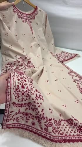 Rs 11000 Aneelas Stitched Karandi Emb Shirt Trouser 2pc [KR-26-02] [Dispatch time 2.5 Months]