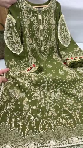 Aneelas Viscose Emb Shirt Trouser 3pc Print Chiffon Duppata [VC-26-10-B] [Dispatch Time 2 Months]