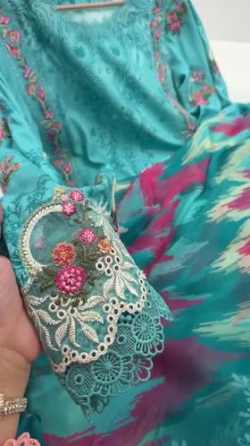 Rs 11000 Aneelas Stitched Viscose Print Emb 3pc Viscose Duppata [VC-26-19-A] [Dispatch Time 2 Months]