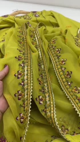 Rs 11500 Aneelas Eid launch lawn Emb shirt trouser chiffon Emb Duppata stitched 3pc [Dispatch date 20th April ] ~ [Chest 24] [Length 39] XXLARGE