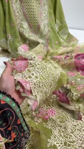 Rs 21000 Aneelas Luxury Stiched Lawn Emb With Emb Chiffon dupatta 3pc [LUX-26-29] [EAD] [Dispatch Ready]
