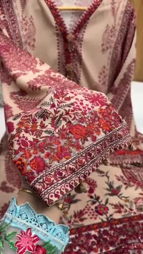Rs 9500 Aneelas linen Emb Stitched 3 piece [Dispatch Time 2 Month]