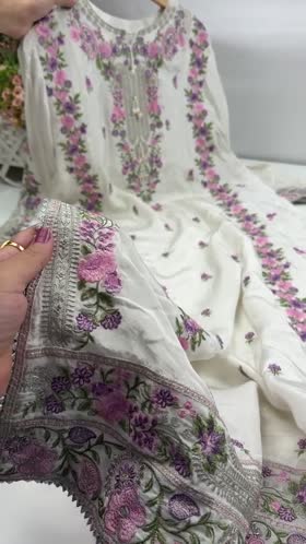 Rs 14500 Aneelas Stitched Silk Emb Kaftan 2pc [FC-28] [Dispatch Time 2 Months]