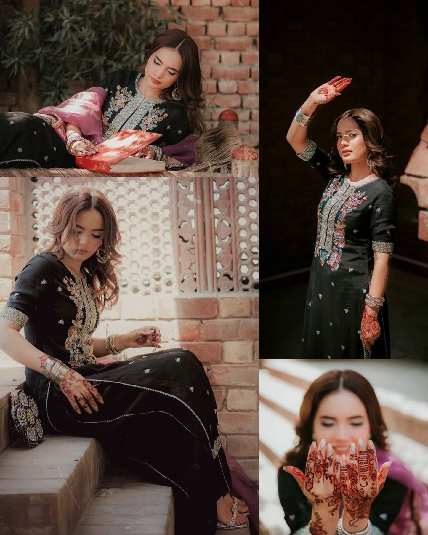 Rs 18950 Aneelas Stitched Ada work Raw Silk Shirt trouser [Dispatch Time 1 Month ]