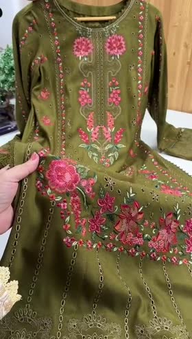 Rs 17000 Aneelas Stitched Peach Wool Emb 3pc [PL-13] [Dispatch Time 2 Months]