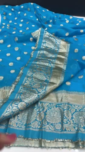 Rs 15000 Indian pure Organaza sari 7 yards