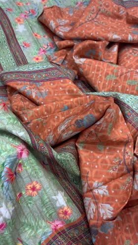 Rs 2850 Viscose jacquard printed 3 pc